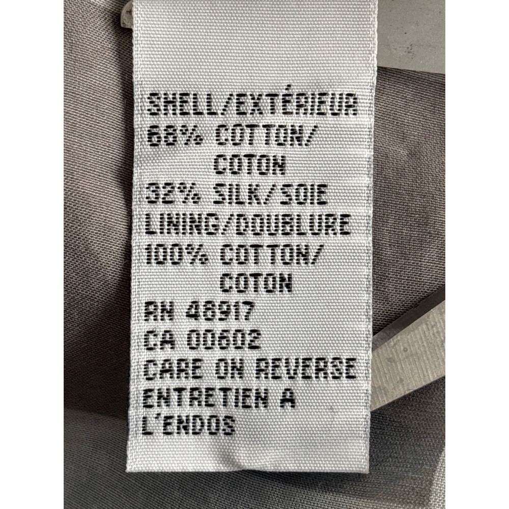 Calvin Klein Silk Cotton Blend Boho Chic Dress Gray Blue Geometric Print Sz6 - Picture 7 of 14